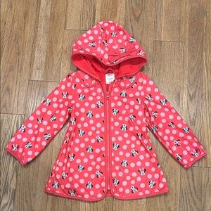 Disney Minnie Mouse Pink Polka Dot Kids Rain Jacket